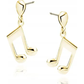 Náušnice Lafira pozlacené stříbrné náušnice Noty Z1924EG (puzety)