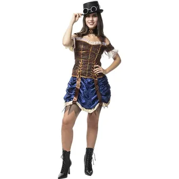Karnevalový kostým Funiglobal - Krátký kostým Steampunk pro ženy - M
