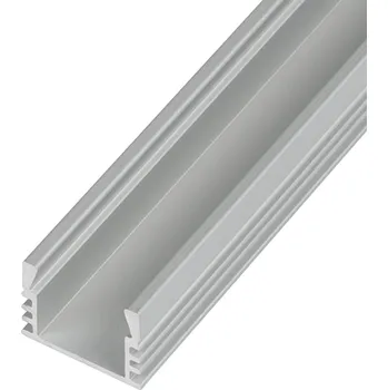 T-led Mikro N7 vysoký stříbrný nástěnný hliníkový profil 16x12mm ALU mini lišta pro LED pásek Varianta profilu: 2m profil bez krytu 092142