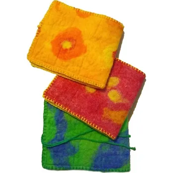 Penál Filcovaný penál na 12 pastelek a 12 bločků - modrý