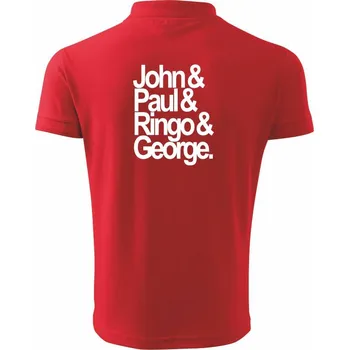 Pánská košile John Paul Ringo George - Polokošile pánská Pique Polo 203 - 5XL ( Červená )