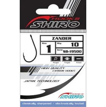 Rybářský háček SHIRO - Háček Zander očko,10ks, vel. 2/0