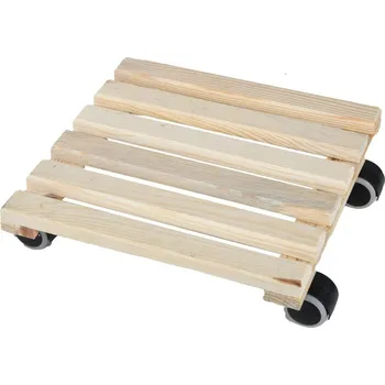 Květináč Dřevěná pojízdná podložka pod květináč Esschert Design, 29 x 29 cm ID_1430175