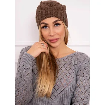Čepice Fleecová čepice Justyna K253 cappuccino UNI