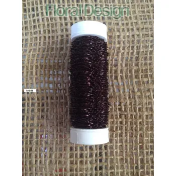 Floristika Drátek kroucený na špulce 0,3mm x 25gr. hnědá