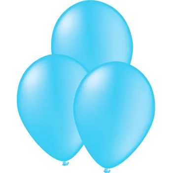 Balónek Funiglobal - 10 světle modrých balónků - Plain Colours -