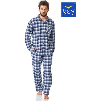 Pánské pyžamo Key pyžamo pánské MNS 426 - modrá, XL (Pánské bavlněné pyžamo Key)