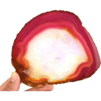 Přírodní kámen Achát plátek růžový z Brazílie 169g