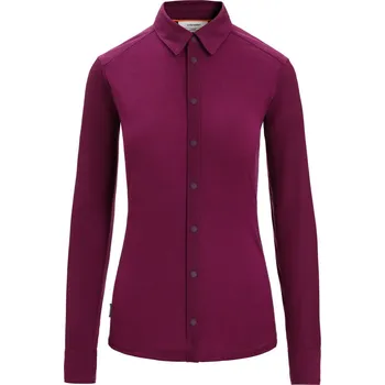 Dámská košile Dámská merino košile dlouhý rukáv ICEBREAKER Wmns Hike LS Top, Go Berry velikost: XS