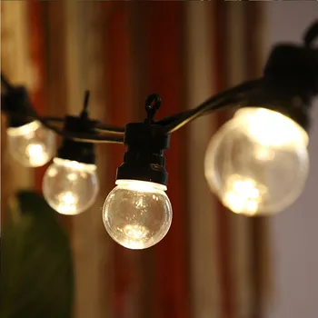 Venkovní osvětlení LURECOM LED bulbs 10 SMD - venkovní kabelové světlo, 5m řetěz, 10 žárovek, možnost napojování