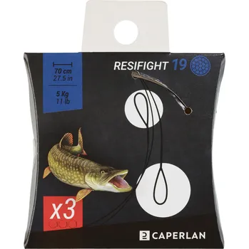 Rybářský háček CAPERLAN Nástavec na lov dravých ryb RESIFIGHT 19 - 2 smyčky 5 kg