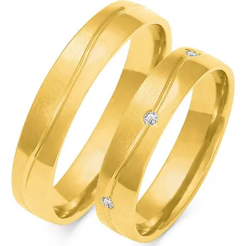 Prsten SOFIA zlatý dámský snubní prsten ZSO-201WYG