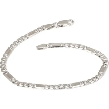 Náramek Pánský stříbrný náramek figaro 20 cm 66559F