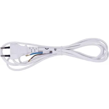 elektrický kabel KLUŚ Flexo 2m PVC ovál 2x0,5 bílá