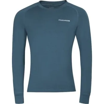 Pánské tričko E NDR pánské tričko dlouhý rukáv bambus zelená XL