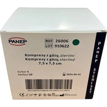 Kompres Kompresy z gázy sterilní 17/8vr. 7,5 x 7,5 cm / 20 x 5 ks