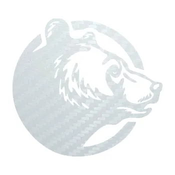 Samolepící dekorace SAMOLEPKA Medvěd 012 pravá hlava (51 - 3D karbon bílý) NA AUTO, NÁLEPKA, FÓLIE, POLEP, TUNING, VLASTNÍ TEXT, TISK, AUTOSAMOLEPKY.cz, POLEPY, OBRÁZEK, LOGO, SAMOLEPKY