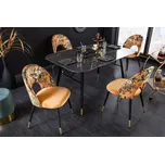 Designová jídelní židle Jalisa žlutý samet