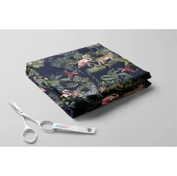 Fleece antipilling, Tajemná džungle Barva: Navy