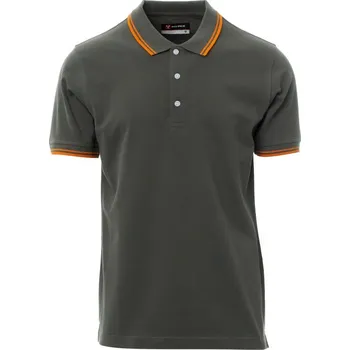 pracovní tričko Pánská polokošile Payper SKIPPER Barva: Kouřová/ Oranžová, Velikost: 4XL