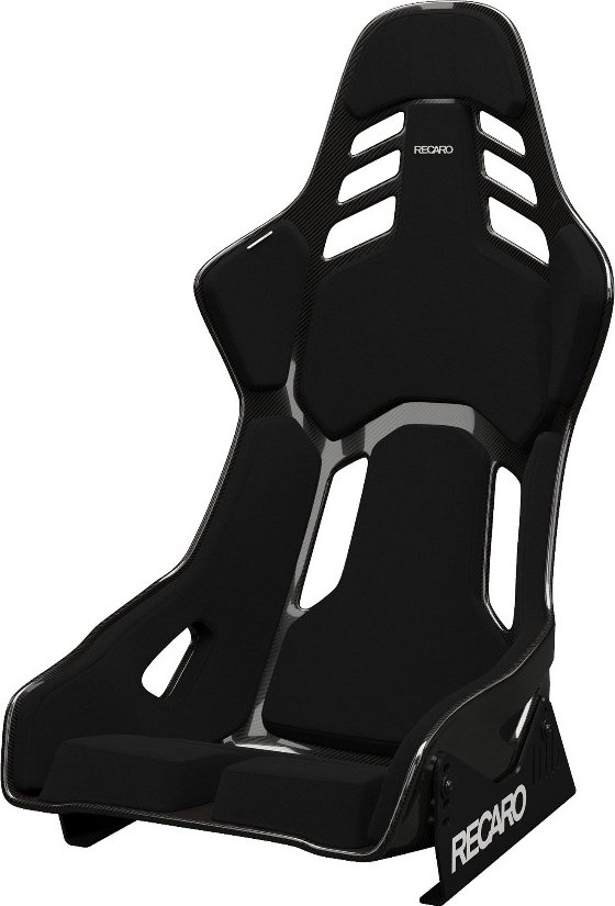RECARO Podium CF sportovní karbonové skořepinové sedadlo ABE / FIA 8855-1999, povrch černý Perlonvelur, velikost M
