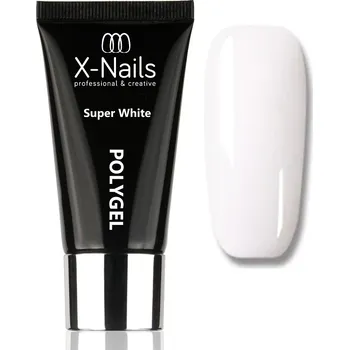 X-NAILS UV/LED poly gel v tubě 30 ml - POLYGEL SUPER WHITE (Křídově bílý polyakrylgel SUPER WHITE 30 ml)