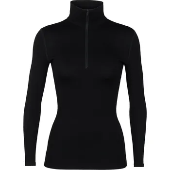 Dámská móda dámské merino triko dlouhý rukáv 1/2 zip ICEBREAKER Wmns 260 Tech LS Half Zip, Black velikost: M