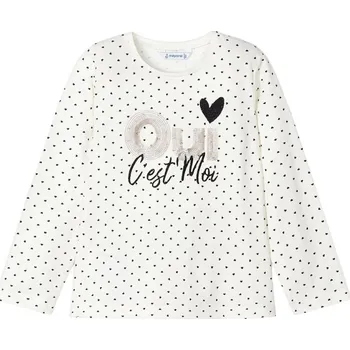 MAYORAL dívčí tričko DR srdíčka béžová vel. 110 cm