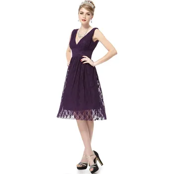 Dámské šaty Ever Pretty | Fialové krajkové koktejlové šaty - 34-36