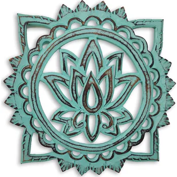 Samolepící dekorace Dekorace na zeď Lotosový květ - akvamarín