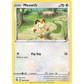 Sběratelská karetní hra Pokémon karta Meowth 199/264 - Fusion Strike
