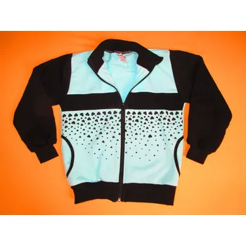 Dívčí mikina Arex, ČR Bavlněná mikina Srdíčka 1 Barva: světlemodrá+černá, Velikost: 116