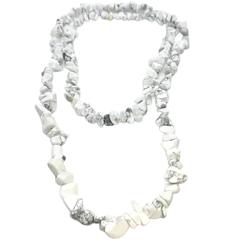 Náhrdelník Magnezit náhrdelník sekaný, dlouhý cca 85 cm