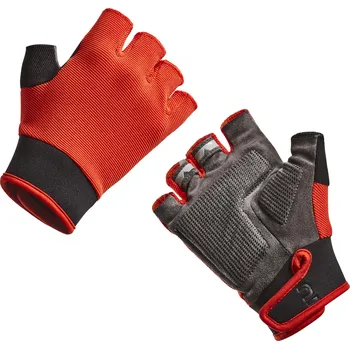 Cyklistické rukavice BTWIN Dětské cyklistické rukavice 500 černo-červené 10 LET ČERVENÁ