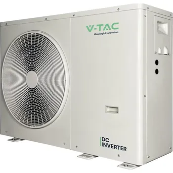 Tepelné čerpadlo V-TAC Tepelné čerpadlo Monobloc, DC ventilátor, 220-240V / 1 fáze 10kW se záložním ohřívačem 3kW