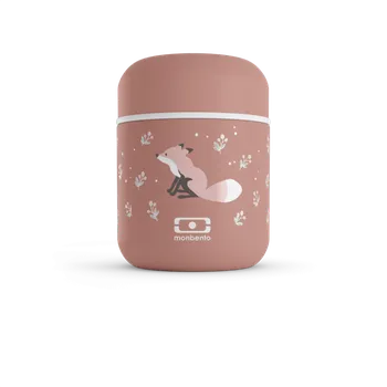 Svačinový box Termobox na svačinu MonBento Capsule Graphic Fox | hnědá