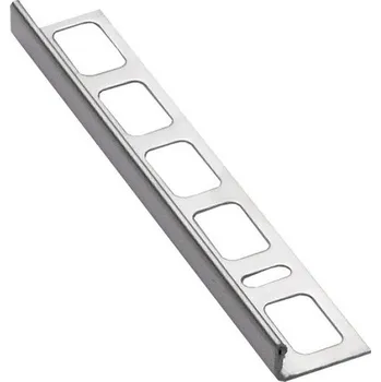 Stavební profil Lišta schodová L- 6mm nerez