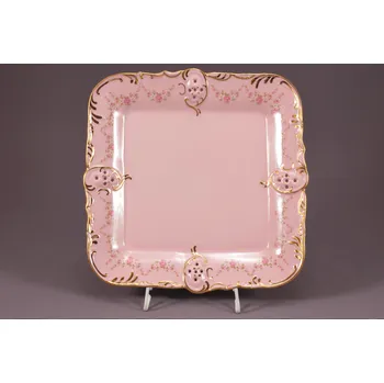 Leander, mísa čtvercová Diana vykrajovaná 31 cm, růžový porcelán