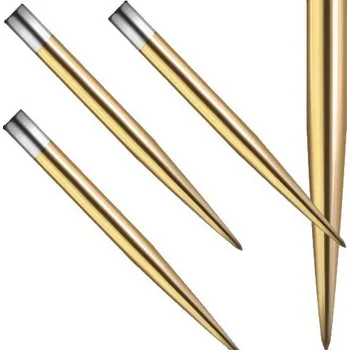 Šipka Hroty na šipky kovové Mission Glide plain 30mm, zlaté - 3ks