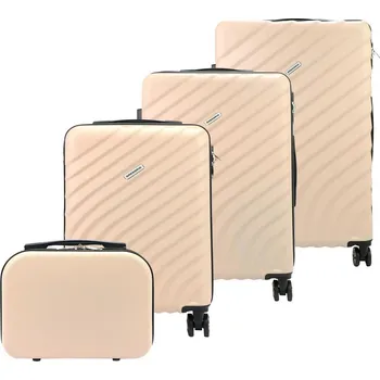 GREGORIO Sada 4 cestovních kufrů 77cm 67cm 56cm 31cm magnólie ABS