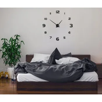 Hodiny Velké Nástěnné hodiny Černá Barva SPRZ6 (ZEG)