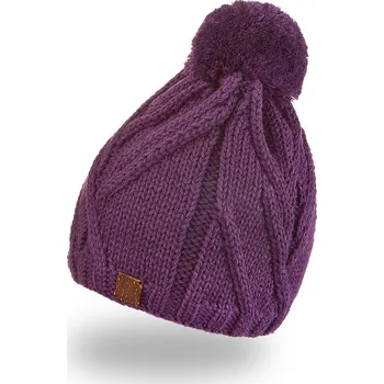 Čepice Little Angel Čepice pletená bambule Outlast ® - fialová Velikost: 6 | 54-57 cm