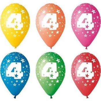 Balónek Balónek, s číslem 4, 26 cm