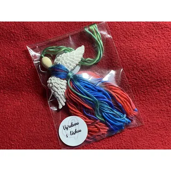 Vánoční dekorace HandMade by VeJa Anděl/andělka se sádrovými křídly - duhová ll.