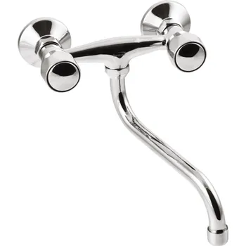 Vodovodní baterie Invena Modena umyvadlová baterie na stěnu chrom BC-11-F0S