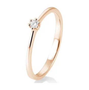 Prsten SOFIA DIAMONDS prsten z růžového zlata s diamantem 0,05 ct BE41/85770-R-14K-48