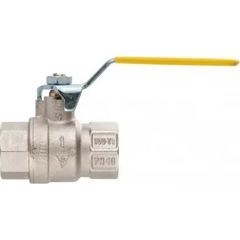 Vodovodní kohout IVR 100 ELITE GAS kulový kohout FF6/4", závitový, plnoprůtočný, páka, plyn, poniklovaný