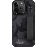Tactical Camo Troop Drag Strap Kryt pro Apple iPhone 14 Pro Max Black