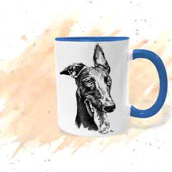 Hrnek - Greyhound - Anglický chrt Barva: Modrá