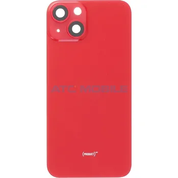 Náhradní kryt pro mobilní telefon iPhone 14 zadní kryt s logem, rámem včetně sklíček kamer červený (OEM) a zpět 21 Kč s ATC Clubem